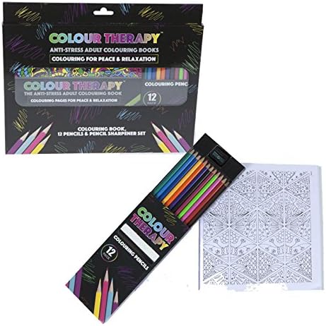 Colour Therapy Anti-Stress Colouring Sharpner Set with Pencils