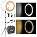 Produktbild Flash Ring Light, Zomei Stufenlos Dimmen 18"/ 46cm LED Ring Licht mit Licht Stand, Mini Ball Kopf und Telefon Adapter 58W 5500K Beleuchtung Kit für Youtube Video, Make-up Schießen, Portrait