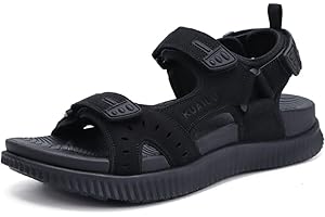 KuaiLu Sandales de Randonnée Hommes Confortable Orthopédique Récupération Trekking Sandals avec Soutien de Voûte Plantaire Extérieur Été Casual Plage Épais Coussin Sport Chaussures