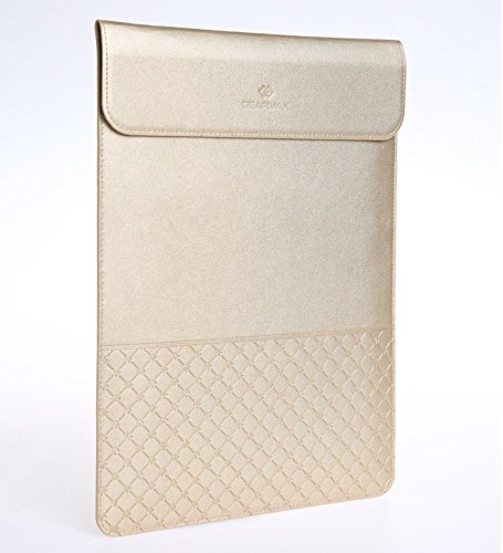 WIWU Ultra-dünne Umschlag Stil PU Leder Schutzhülle Laptop Handtasche für Macbook Air 11,6 / Pro Retina 12 Zoll / Laptops / Notizbuch Slim Schutz Hülle Tasche mit Maus Pad (Golden, 12 Zoll) - 2