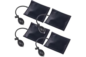 VEESPER Air Wedge Bag Alignment Tool Inflatable Pry Bar Leveling Tool Max Load 353 Pounds Shim Bag for Elevating Doors Windows Metal Air Inlet Valve,Lockout Kits for Vehicles,Car Lockout Kit 4 Pack