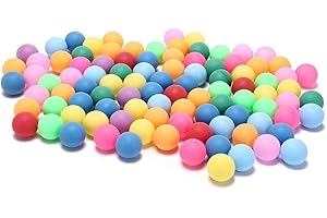 DOMTEK Colored Ping Pong Balls: 50 Pack 40mm 2.4g Entertainment Table Tennis Balls Mixed Colors for Game and Advertising