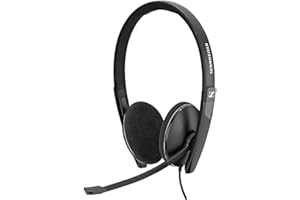 Auriculares Sennheiser PC 5.2 CHAT con cable para juegos relajados, aprendizaje electrónico, micrófono con cancelación de ruido, gran comodidad, plegables, conector de 3,5 mm, negros, talla única