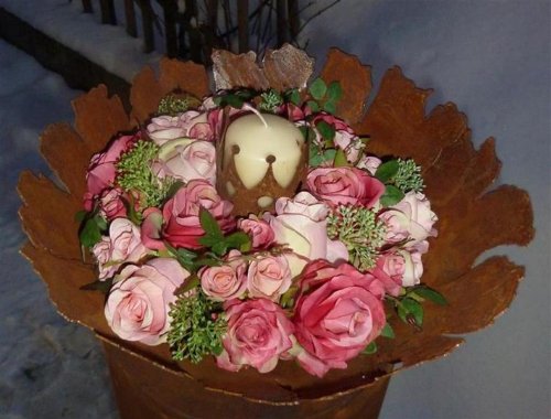 Rost Schale rund mit Rissen 45 cm Deko Dekoration Edelrost ...