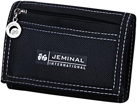 New Mens Black Canvas Trifold Wallets Purse