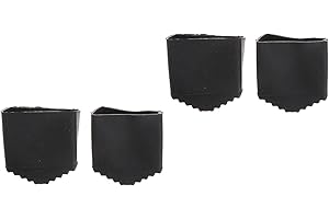 DOITOOL Piedini per Scala Alluminio, 4 Piedini in Gomma Copripiedi in Gomma Antiscivolo per Scala Telescopica Universale, Nero, 4.3 * 4.2 * 2.5cm