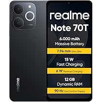 realme Note 70T Smartphone 4+256GB, 6000mAh Battery, 15W Fast