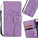 Price comparison product image LEMORRY Huawei Nexus 6P Case Leather Flip Cover Wallet Pouch Soft TPU Slim Fit Bumper Stand Protective Magnetic Strap with Card Slot, Lucky Tree Light Purple