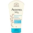 Aveeno Baby Daily Moisture Lotion 100g with Oat Flour, Glycerin, and dimethicone | Hypoallergenic, Fragrance-Free, Pediatrician Recommended | Nourishes, soothes, & Protects Baby's Sensitive Skin