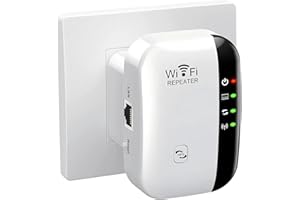 saiyuanxing WiFi Extender Booster,WiFi Signal Booster,Internet Coverage Up to 3000 Sq.Ft! Works with 45+ Devices & Features Easy Setup,2.4GHz Band WiFi Extender, and LAN Port (black white, 1)