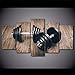 Produktbild Gehören Rahmen Leinwand Wand Kunst Malerei abstrakte Bilder Home Decor Rahmen 5 Stück Fitness Gym Sport Hanteln Poster Öl Drucke, Größe 2