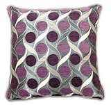 Emma Barclay Miami Chenille Spots Cushion Cover, Aubergine, 43 x 43 Cm ()