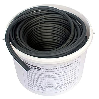 Stormguard Joint de rechange en caoutchouc UPVC pour porte et fenêtre Noir 25 m