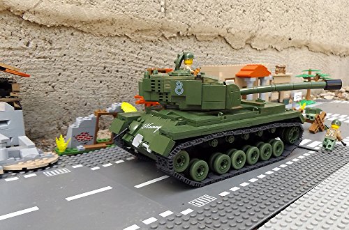 ★ World of Tanks 3008 – Bausteine US ARMY Panzer, 525 Teile, schwerer Kampfpanzer M46 PATTON, inkl. custom US ARMY Soldaten aus original Lego© Teilen ★ - 4