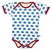 loud + proud Baby Girls' Animal Print Romper Blue Blau (sky sk) 0-3 Months