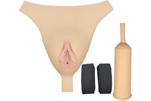 ‎CTKOLYS CTKOLYS Gefälschte Mädchen Unterwäsche Transgender String Crossdresser Silikon Gaff Höschen Camel Toe Sissy Männer