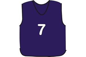 PROSTYLE SPORTS NUMBERED FOOTBALL MESH TRAINING SPORTS BIBS (1-10 OR number of your choice)-Front Only