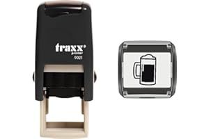 STAMP DESIGN 4U Traxx 9021 Loyalty Card Self Inking Rubber Stamp Pub Club Bar Brewery Alcohol *A Black Pint of Beer Design*