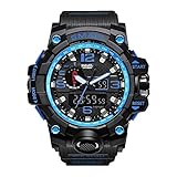 Digital Uhren für Kinder Jungen - Wasserdicht Outdoor Sports Digitaluhren Analog Armbanduhr mit Wecker/Timer/LED-Licht, Elektronische Stoßfest Handgelenk Uhr für Jugendliche Kinderuhren (blue)