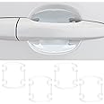 DETACHI Polyvinyl Chloride Car Door Handle Protector Transparent Sticker&Car Handle Scratch Protector Car Door Sticker Pu Finger Guard Car Paint Protection Universal Car Door Guard M2024(Pack of 4)