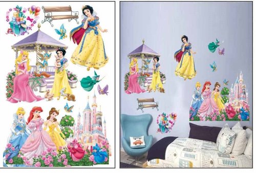 Prinzessin 3d Effekt Wandsticker Prinzessin Disney Wanddekoration Kinder Wandbild Aufkleber - 3