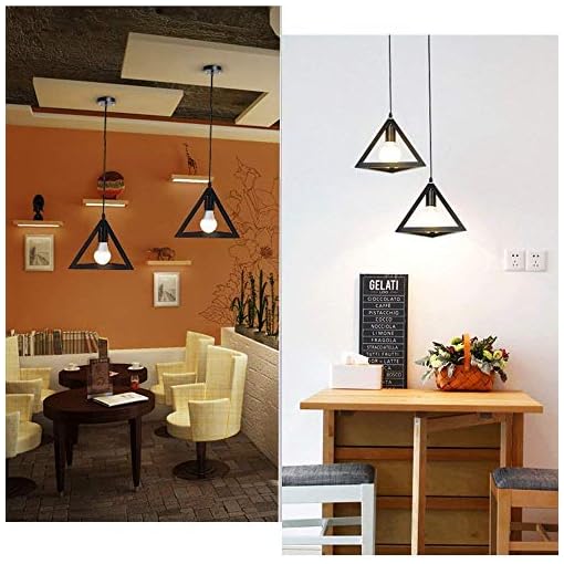 Improvhome Triangle Ceiling Light- Black , Metal - Image 6