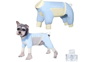 GQDGCU T-shirt d'été pour chien - Gilets rafraîchissants pour chiens - Doux - Protection UV - Pour petits, moyens et grands chiens (XL, bleu A)