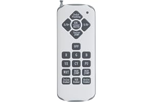 LEDKIA LIGHTING - Télécommande RF pour Spots Piscine RGB | Contrôle Jusqu'à 50 Luminaires | Portée 25m | Polycarbonate Durable, Gris