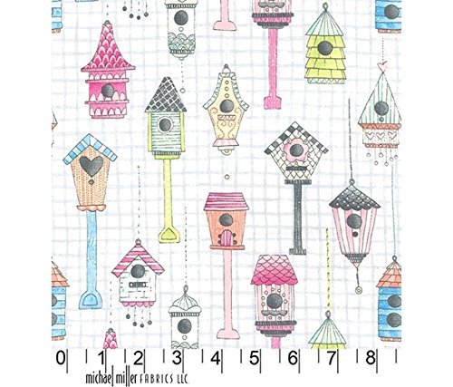 Pájaros casas Love Shack algodón tela - Michael Miller - por retales