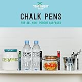 Stationery Island Kreidestifte W30 3mm Feine Rundspitze ? Kreidemarker Feucht Abwischbar Wei 4er Set - 