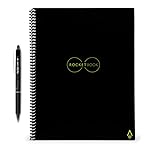 Rocketbook EVR-E-R Notebook riutilizzabile con Panno e Penna Inclusi, Nero (Infinity Black) (21,59 cm x 27,94 cm)