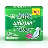 Whisper Ultra Clean Sanitary Pads - 44 Pieces (XL Plus)