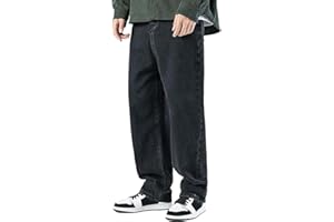 SUYUKU Jeans da uomo alla moda pantaloni cargo larghi Y2K pantaloni cargo larghi estivi comodi pantaloni casual in cotone allentato palloncino adolescente skateboard streetwear jeans larghi da uomo jeans da