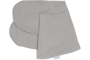 ‎PIC BEAR pic Bear Ersatzbezug für Stillkissen - hochwertige anschmiegsame Baumwolle für Lagerungskissen - Seitenschläferkissen - XL 170 cm - Uni Metall