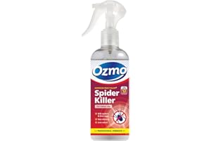 Ozmo Spider Killer Spray, 250ml, Use On Hard Non-Porous Surfaces, Hard and Soft Furnishings, Carpets and Fabrics
