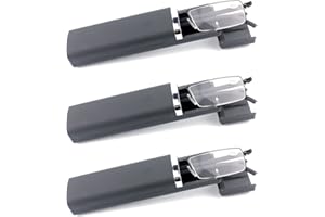 ‎MMOWW MMOWW 3er-Pack Lesebrille Damen und Herren Tragbare Ultraleichtem TR90 Lesehilfe Halbrand Metallbrille mit Brillenetui（schwarz, 2,0）