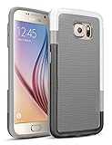 3.Máxima protección: Cubre todas las esquinas y bordes, ideal para proteger su Galaxy S6 de polvo y posibles daños, hay rayas de parachoques para que evite caerse.