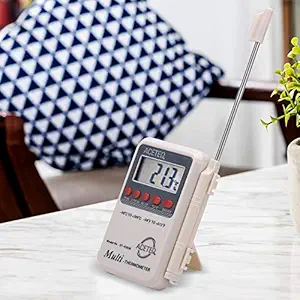 Thermocare Multi Stem Digital Thermometer with External Sensing Probe and Portable LCD Digital, Accurate Fast Response (White)