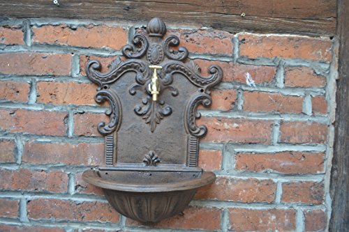 Wandbrunnen,Brunnen im Grüderzeit-Stil aus Gusseisen antikbraun patiniert NEU !!