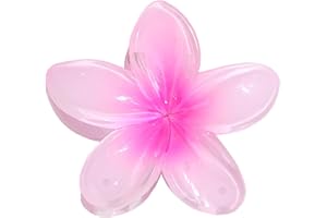 Qiwieod Fermaglio per capelli forma di fiore, forte tenuta, grandi mollette artiglio per regali di Natale, clip antiscivolo per capelli, da donna, colore colorato, antiscivolo