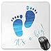 Produktbild BGLKCS It`s a Boy Mauspads Mouse Pad, Baby Gender Reveal Concept Illustration Footprints with Sea Inspired Design, Standard Size Rectangle Non-Slip Rubber Mousepad, Blue and White