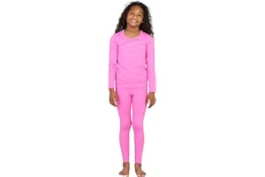 LAPASA Bambina Set Termico Intimo Maglia a Manica Lunghe e Pantaloni Inverno Strato Base Due Pezzi G03