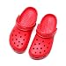 Produktbild Swallowuk Unisex Hausschuhe Atmungsaktiv Strand Aquaschuhe Hollow Out Slippers Sandalen Sommer Latschen Watschuhe Outdoor Innen Hausschuh Für Herren Damen (38, Rot)