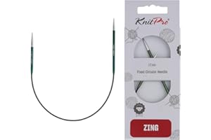 KnitPro K47054 Aiguille Circulaire à Tricoter, Métal, Grün, 25cm / 3mm