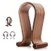 Price comparison product image Oenbopo Headphone Holder Stand Samdi Omega Shape Headset Wooden Rack Display Hanger Suitable All Headphone (Headphone Holder Black)