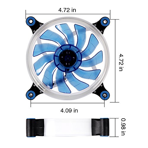 LATOW Ventilador de PC  120mm LED Ventilador de Caja para Ordenador  Silencioso  Alta Velocidad de Rotaci  n  Bajo Nivel de Ruido  Extra  ble