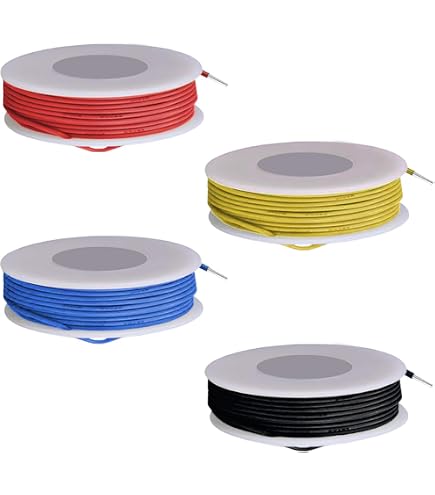 Kabellehre 30 AWG, 0,25 Mm, 250 M, Farbig Isoliert – Verzinnter Kupferdraht, Für Elektronik & Lötarbeiten