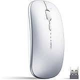 INPHIC Mouse Bluetooth, Ricaricabile Silenzioso a Tre modalità (BT 5.0/4.0 + 2.4G Wireless), Senza Fili da Viaggio Portatile 