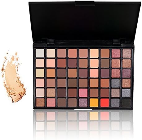 Eyeshadow Makeup Palette, TOFAR 54 Colors Cosmetic Shimmer Matte Smokey Eye Effect Neutral Nude Professional Waterproof Eye Shadow Pigmented Beauty Kit Set Make Up Contour Eye Shadow Palette - #1