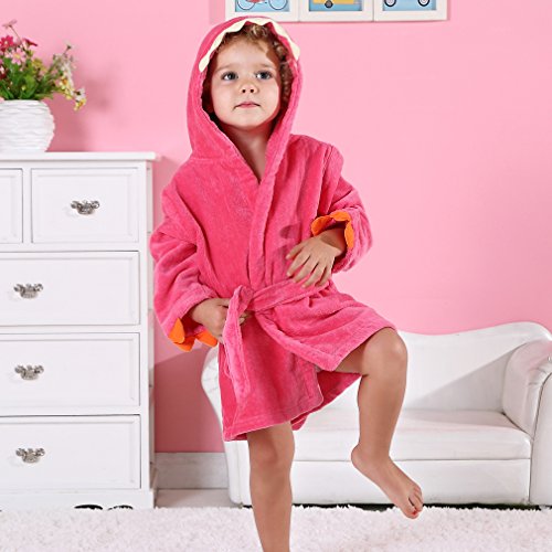 MICHLEY Baumwoll Tier Dinosaurier Stil Bademantel Kapuze Babytuch - 2